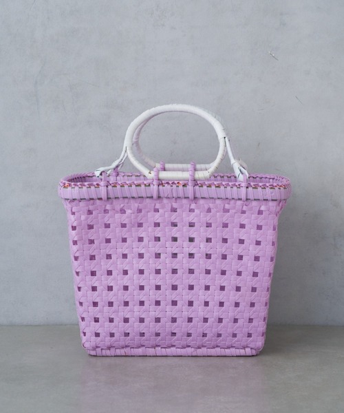 Actually（アクチュアリー）の「Lila Basket Sサイズ（かごバッグ・レディース・オレンジ/ラベンダー・フリー）」の13枚目の写真