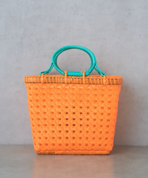 Actually（アクチュアリー）の「Lila Basket Sサイズ（かごバッグ・レディース・オレンジ/ラベンダー・フリー）」の16枚目の写真
