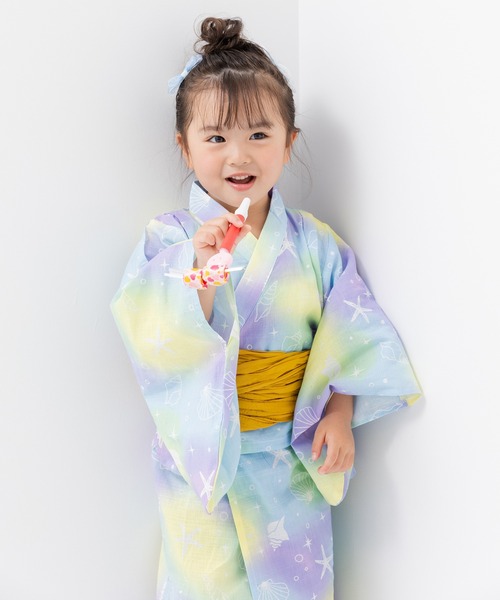 chil2(チルツー)の「浴衣 ワンピース 兵児帯セット(浴衣・キッズ・B/C/D/E/F/A・150cm/130cm/120cm/110cm/100cm/90cm/140cm)」の6枚目の写真