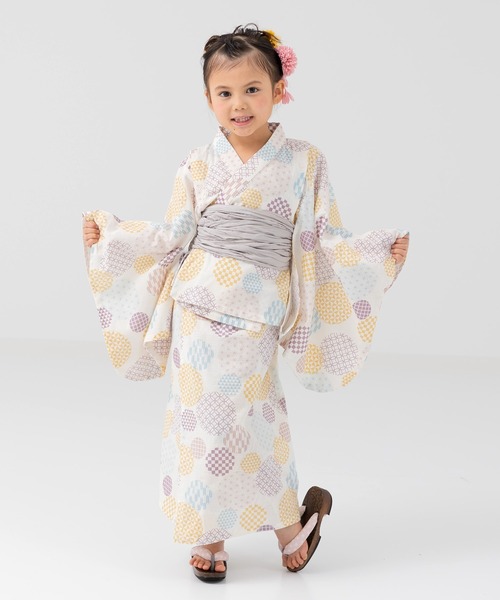 chil2(チルツー)の「浴衣 ワンピース 兵児帯セット(浴衣・キッズ・B/C/D/E/F/A・150cm/130cm/120cm/110cm/100cm/90cm/140cm)」の7枚目の写真