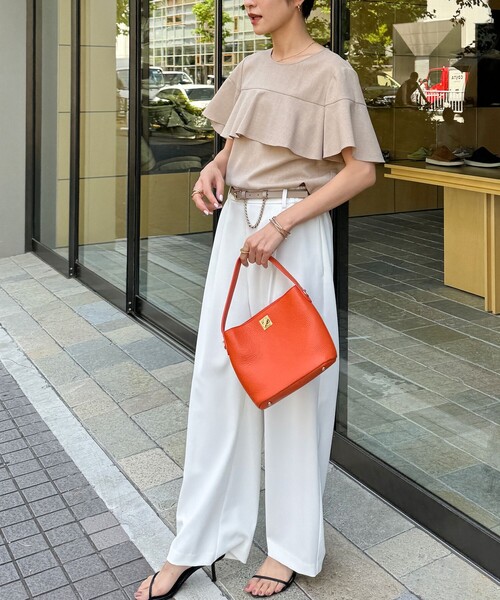 NOLLEY’S(ノーリーズ)の「ウォッシャブルツイルイージータックワイドパンツ(その他パンツ・レディース・ブラック/ネイビー/ホワイト・40/38/36/34)」の8枚目の写真