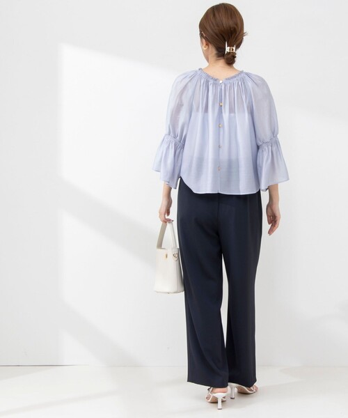 NOLLEY’S(ノーリーズ)の「ウォッシャブルツイルイージータックワイドパンツ(その他パンツ・レディース・ブラック/ネイビー/ホワイト・40/38/36/34)」の17枚目の写真