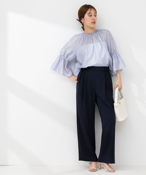 NOLLEY’S(ノーリーズ)の「ウォッシャブルツイルイージータックワイドパンツ(その他パンツ・レディース・ブラック/ネイビー/ホワイト・40/38/36/34)」の18枚目の写真