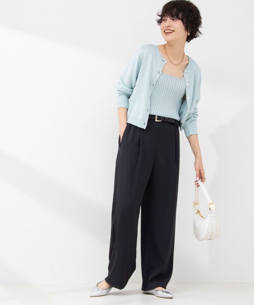 NOLLEY’S(ノーリーズ)の「ウォッシャブルツイルイージータックワイドパンツ(その他パンツ・レディース・ブラック/ネイビー/ホワイト・40/38/36/34)」の22枚目の写真