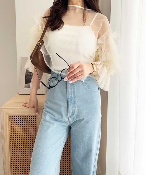 nelliy.（ネルリー）の「前後2WAYチュールブラウス（シャツ/ブラウス・レディース・アイボリー/グレー・MEDIUM）」の10枚目の写真