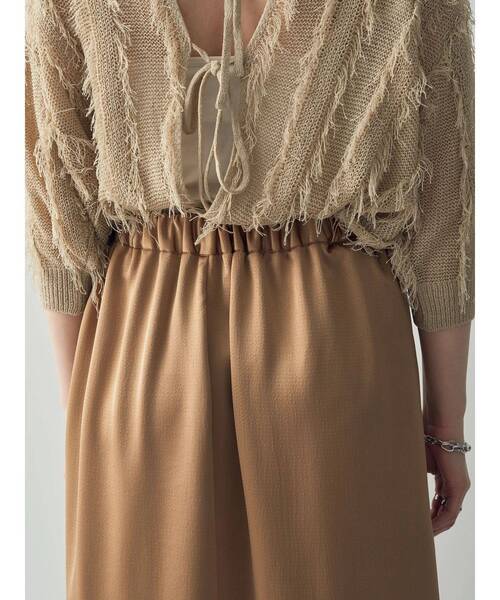 YECCA VECCA（イェッカヴェッカ）の「ラップ風サテンロングスカート（スカート・レディース・ピンクベージュ/ネイビー/キャメル・S/M）」の11枚目の写真