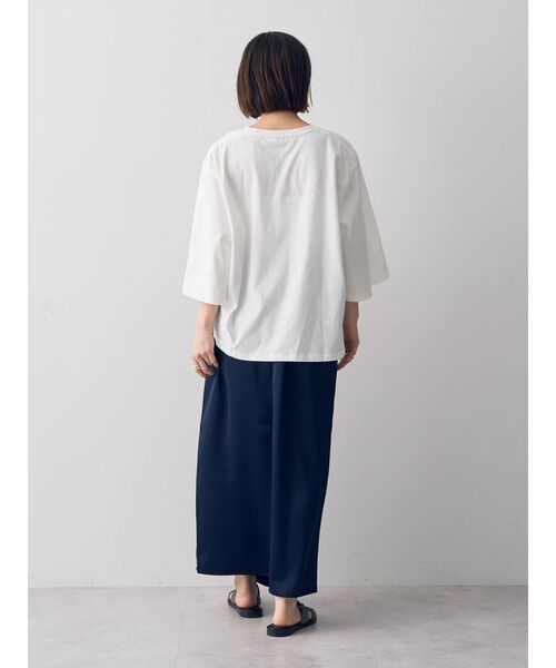 YECCA VECCA（イェッカヴェッカ）の「ラップ風サテンロングスカート（スカート・レディース・ピンクベージュ/ネイビー/キャメル・S/M）」の15枚目の写真