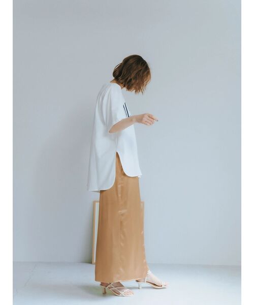 セール】ラップ風サテンロングスカート（スカート）｜YECCA VECCA