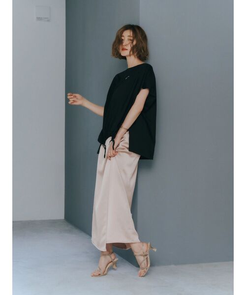 セール】ラップ風サテンロングスカート（スカート）｜YECCA VECCA