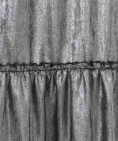 Cutie Blonde（キューティーブロンド）の「◆キラキラ箔プリント ティアードスカート（スカート・レディース・シルバー系その他/ピンク系/シルバー・00）」の8枚目の写真