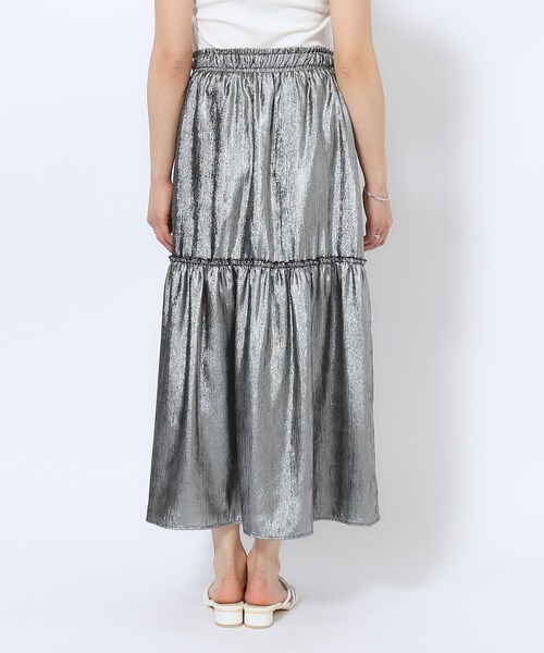 Cutie Blonde（キューティーブロンド）の「◆キラキラ箔プリント ティアードスカート（スカート・レディース・シルバー系その他/ピンク系/シルバー・00）」の19枚目の写真