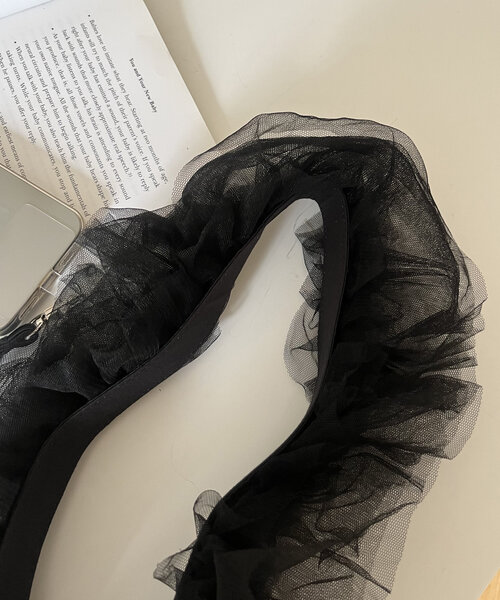 prose verse（プロズヴェール）の「チュールフリルスマホストラップ（スマホグッズ・レディース・アイボリー/グレー/ブラック・ﾌﾘ-）」の20枚目の写真