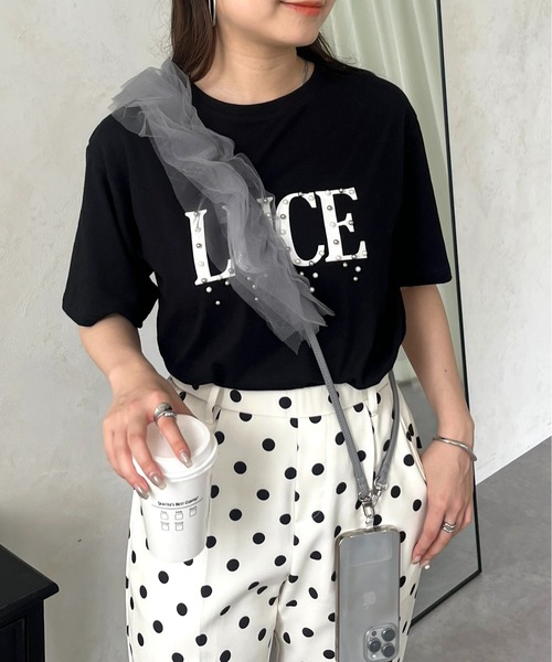 prose verse（プロズヴェール）の「チュールフリルスマホストラップ（スマホグッズ・レディース・アイボリー/グレー/ブラック・ﾌﾘ-）」の9枚目の写真