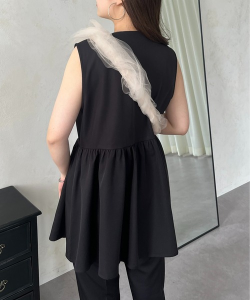 prose verse（プロズヴェール）の「チュールフリルスマホストラップ（スマホグッズ・レディース・アイボリー/グレー/ブラック・ﾌﾘ-）」の10枚目の写真