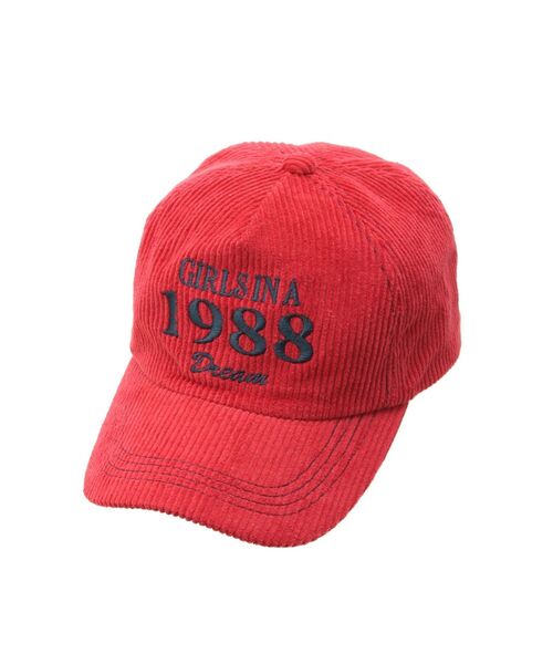 jouetie（ジュエティ）の「コーデュロイロゴキャップ（キャップ・レディース・レッド/グリーン/ピンク・FREE）」の6枚目の写真