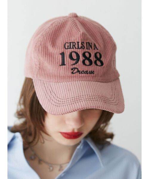 jouetie（ジュエティ）の「コーデュロイロゴキャップ（キャップ・レディース・レッド/グリーン/ピンク・FREE）」の2枚目の写真