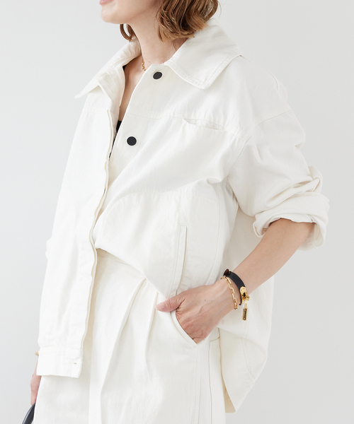 Deuxieme Classe（ドゥーズィエムクラス）の「【KALLMEYER/カルメイヤー】ELLIOTT CHORE ジャケット（デニムジャケット・レディース・ホワイト・36）」の2枚目の写真