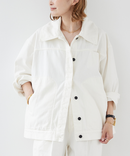 Deuxieme Classe（ドゥーズィエムクラス）の「【KALLMEYER/カルメイヤー】ELLIOTT CHORE ジャケット（デニムジャケット・レディース・ホワイト・36）」の3枚目の写真