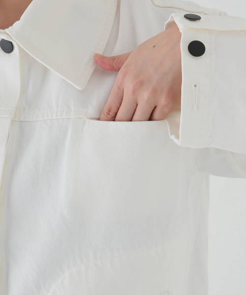 Deuxieme Classe（ドゥーズィエムクラス）の「【KALLMEYER/カルメイヤー】ELLIOTT CHORE ジャケット（デニムジャケット・レディース・ホワイト・36）」の22枚目の写真