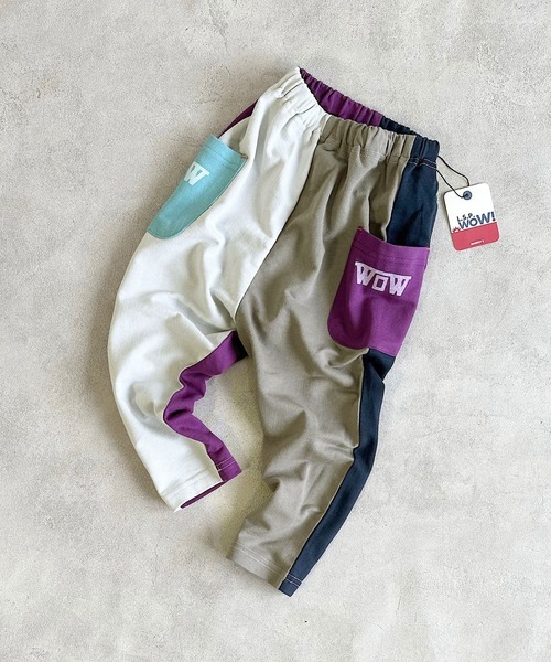 LSP WOW（エルエスピーワオ）の「【LSP WOW!】両面ミニ裏毛ロングパンツ（80～130cm）（その他パンツ・キッズ・モカ/イエロー/ネイビー/ブルー系その他/ブラック/ライトブルー/エメラルド/グレー系その他/カーキ/グレー・80/90/100/110/120/130）」の3枚目の写真