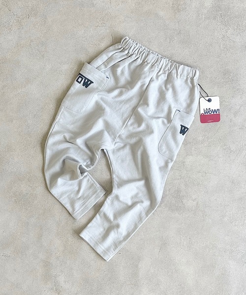 LSP WOW（エルエスピーワオ）の「【LSP WOW!】両面ミニ裏毛ロングパンツ（80～130cm）（その他パンツ・キッズ・モカ/イエロー/ネイビー/ブルー系その他/ブラック/ライトブルー/エメラルド/グレー系その他/カーキ/グレー・80/90/100/110/120/130）」の2枚目の写真