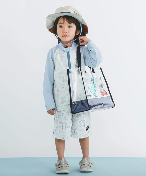 SLAP SLIP（スラップスリップ）の「【お揃い】恐竜/海のいきもの総柄ジップ付きラッシュガード(90~130cm)（ラッシュガード・キッズ・グリーン/ブルー系その他・120cm/90cm/110cm/100cm）」の19枚目の写真