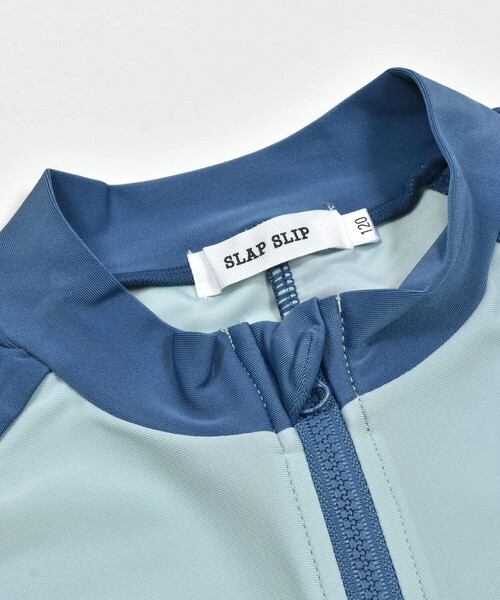 SLAP SLIP（スラップスリップ）の「【お揃い】恐竜/海のいきもの総柄ジップ付きラッシュガード(90~130cm)（ラッシュガード・キッズ・グリーン/ブルー系その他・120cm/90cm/110cm/100cm）」の16枚目の写真
