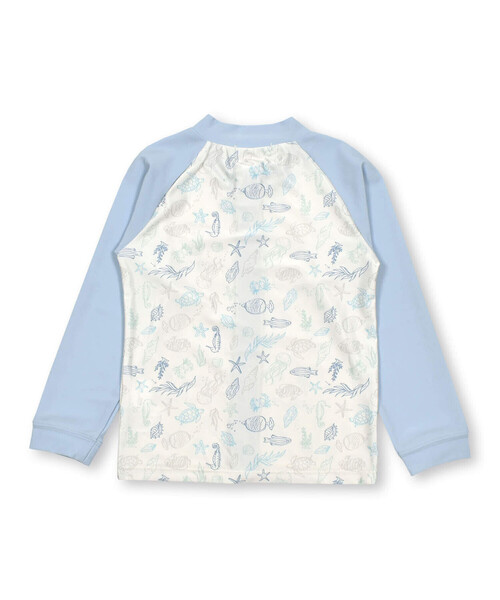 SLAP SLIP（スラップスリップ）の「【お揃い】恐竜/海のいきもの総柄ジップ付きラッシュガード(90~130cm)（ラッシュガード・キッズ・グリーン/ブルー系その他・120cm/90cm/110cm/100cm）」の9枚目の写真