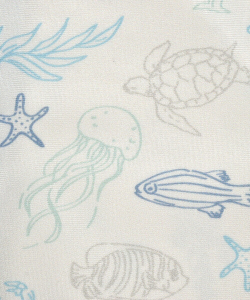 SLAP SLIP（スラップスリップ）の「【お揃い】恐竜/海のいきもの総柄ジップ付きラッシュガード(90~130cm)（ラッシュガード・キッズ・グリーン/ブルー系その他・120cm/90cm/110cm/100cm）」の5枚目の写真