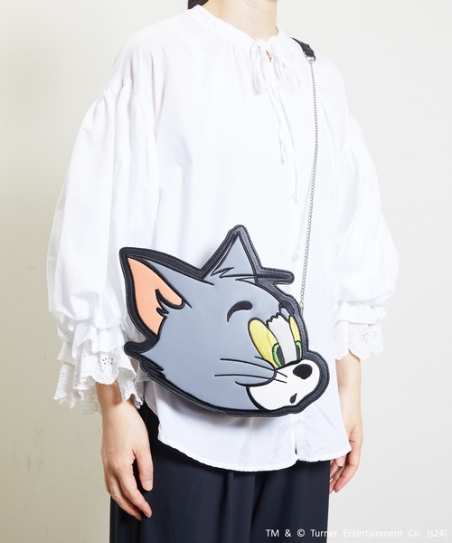 Tom&Jerry(トムアンドジェリー)の「FLAPPER フラッパー:トムとジェリー /トム ジェリー タフィー フェイスダイカットショルダー(ショルダーバッグ・レディース・ブラウン/ライトグレー/グレー・FREE)」の12枚目の写真
