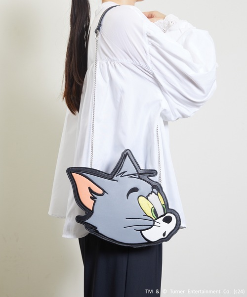 Tom&Jerry(トムアンドジェリー)の「FLAPPER フラッパー:トムとジェリー /トム ジェリー タフィー フェイスダイカットショルダー(ショルダーバッグ・レディース・ブラウン/ライトグレー/グレー・FREE)」の13枚目の写真