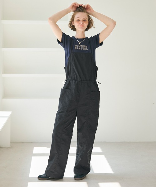 coca(coca)(コカ)の「ナイロンタッサーサロペット(サロペット/オーバーオール・レディース・ブラック/アイボリー・L/M)」の15枚目の写真