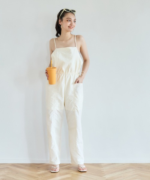 coca(coca)(コカ)の「ナイロンタッサーサロペット(サロペット/オーバーオール・レディース・ブラック/アイボリー・L/M)」の9枚目の写真