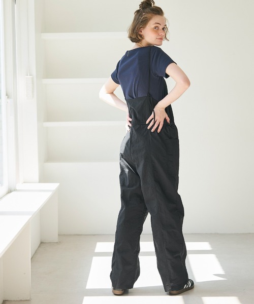 coca(coca)(コカ)の「ナイロンタッサーサロペット(サロペット/オーバーオール・レディース・ブラック/アイボリー・L/M)」の5枚目の写真