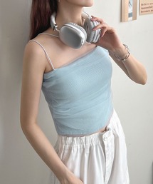 カップ付きチュールキャミソール