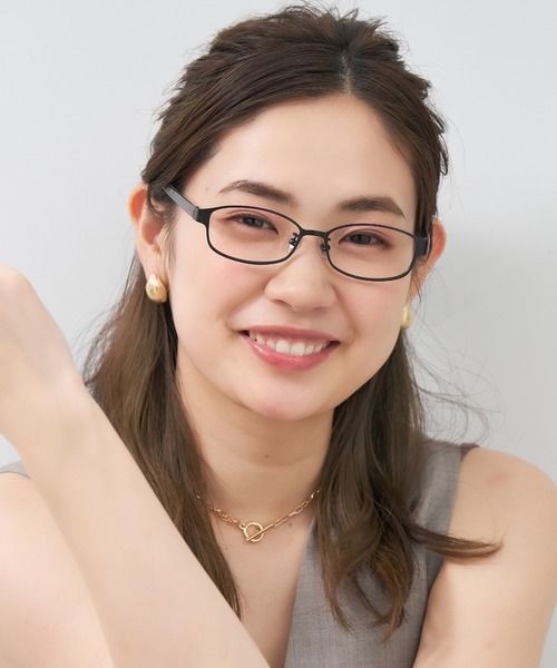 Zoff(ゾフ)の「スクエア型 メガネ|メタルフレーム|Zoff|LIMITED PATTERNS(メガネ・レディース・ネイビー/ブラウン/ブラック/ダークパープル・FREE)」の7枚目の写真