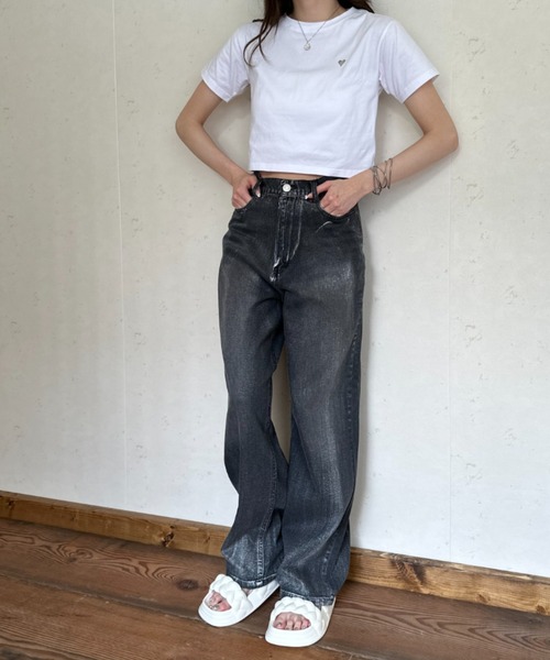 セール】箔加工デニムパンツ（デニムパンツ）｜Per sist ence