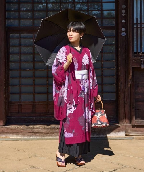 カヤ（カヤ）の「【カヤ】土用波日傘 晴雨兼用（長傘・レディース・ダークネイビー/スミクロ/ブルー・FREE）」の5枚目の写真