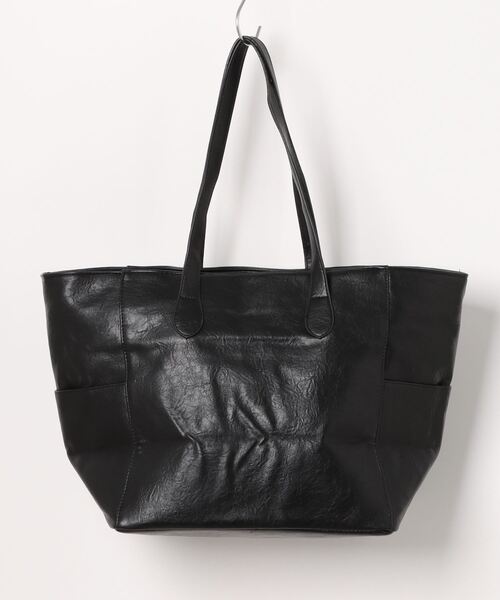 Fun & Daily（ファンアンドデイリー）の「F&D : フェイクレザートートバッグ（トートバッグ・レディース・ブラック/ブラウン・FREE）」の3枚目の写真