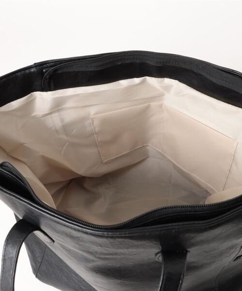 Fun & Daily（ファンアンドデイリー）の「F&D : フェイクレザートートバッグ（トートバッグ・レディース・ブラック/ブラウン・FREE）」の5枚目の写真