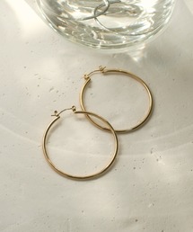 【金属アレルギー軽減】ナロー ライン ワイド フープ ステンレス ピアス