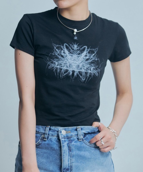 led.tokyo(レッドトウキョウ)の「【led.tokyo】プリントフィットTEE(Tシャツ/カットソー・レディース・ホワイト/ブラック・FREE)」の9枚目の写真