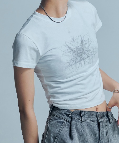 led.tokyo(レッドトウキョウ)の「【led.tokyo】プリントフィットTEE(Tシャツ/カットソー・レディース・ホワイト/ブラック・FREE)」の15枚目の写真