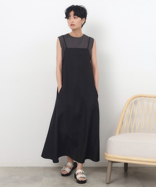 OPAQUE.CLIP（オペークドットクリップ）の「◆フレアキャミワンピース【吸水速乾/抗ピル/洗濯機洗い可】（ワンピース・レディース・チャコールグレー/ベージュ/ブラック・36/38/40/42）」の17枚目の写真