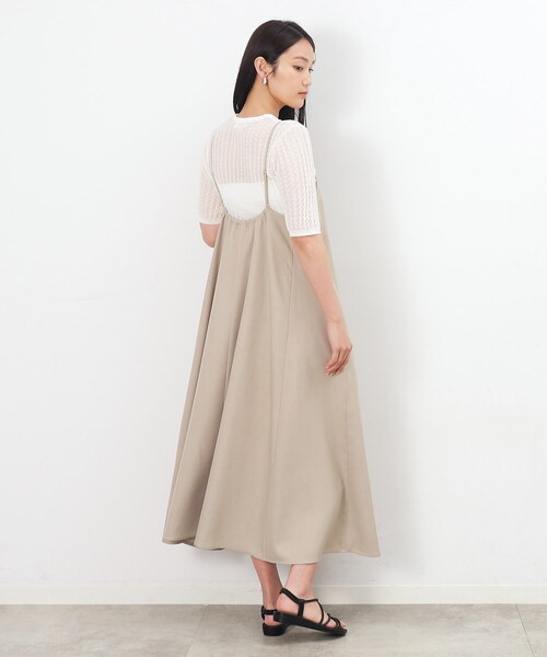 OPAQUE.CLIP（オペークドットクリップ）の「◆フレアキャミワンピース【吸水速乾/抗ピル/洗濯機洗い可】（ワンピース・レディース・チャコールグレー/ベージュ/ブラック・36/38/40/42）」の20枚目の写真