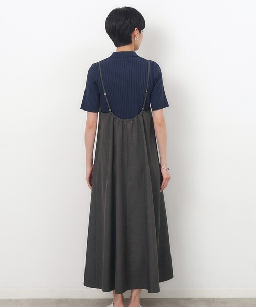 OPAQUE.CLIP（オペークドットクリップ）の「◆フレアキャミワンピース【吸水速乾/抗ピル/洗濯機洗い可】（ワンピース・レディース・チャコールグレー/ベージュ/ブラック・36/38/40/42）」の14枚目の写真