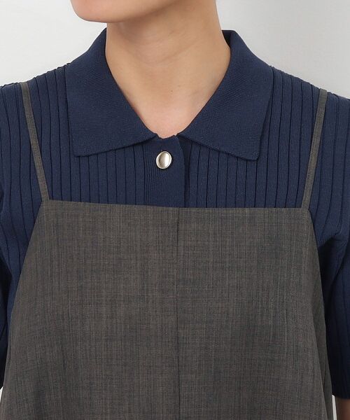 OPAQUE.CLIP（オペークドットクリップ）の「◆フレアキャミワンピース【吸水速乾/抗ピル/洗濯機洗い可】（ワンピース・レディース・チャコールグレー/ベージュ/ブラック・36/38/40/42）」の4枚目の写真