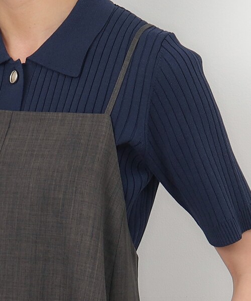 OPAQUE.CLIP（オペークドットクリップ）の「◆フレアキャミワンピース【吸水速乾/抗ピル/洗濯機洗い可】（ワンピース・レディース・チャコールグレー/ベージュ/ブラック・36/38/40/42）」の6枚目の写真