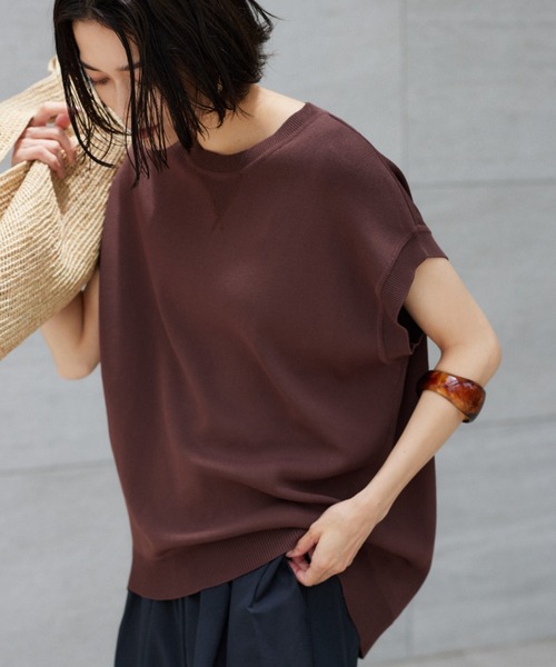 BARNYARDSTORM（バンヤードストーム）の「BARNYARDSTORM / ガゼットニットプルオーバー【WEB限定カラー】ハンドウォッシャブル（ニット/セーター・レディース・グリーン/ブラック/オフホワイト/ブラウン/グレー/ホワイト・FREE）」の19枚目の写真