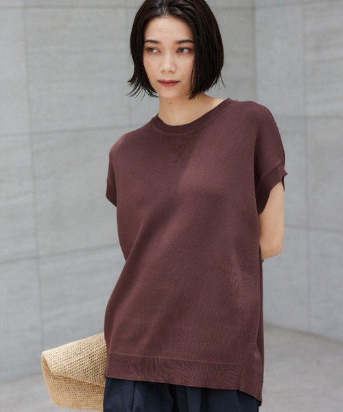 BARNYARDSTORM（バンヤードストーム）の「BARNYARDSTORM / ガゼットニットプルオーバー【WEB限定カラー】ハンドウォッシャブル（ニット/セーター・レディース・グリーン/ブラック/オフホワイト/ブラウン/グレー/ホワイト・FREE）」の13枚目の写真